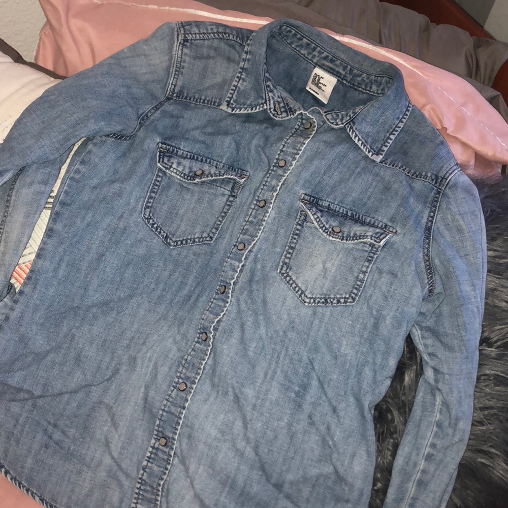 Denim flannel